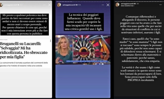 Storie Ig di Selvaggia Lucarelli contro Sonia Bruganelli